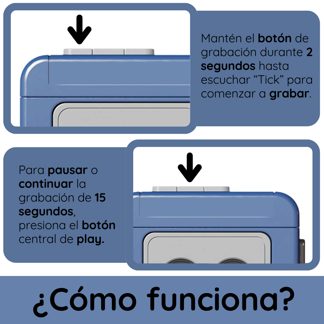 Mini Grabador y Reproductor Retro